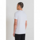 Camiseta Super Slim Fit de Algodón Elástico con Logotipo Estampado de Goma de ANTONY MORATO