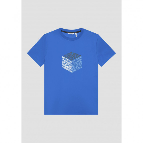Camiseta Regular Fit 100 % de Algodón con Estampado de Cubo de ANTONY MORATO