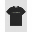 Camiseta Slim Fit de Algodón con Logotipo Estampado de Goma de ANTONY MORATO