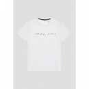 Camiseta Slim Fit de Algodón con Logotipo Estampado de Goma de ANTONY MORATO