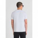 Camiseta Super Slim Fit de Algodón con Logotipo Estampado de Goma de ANTONY MORATO