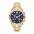 Reloj Mk Dorado E/azul  MICHAEL KORS