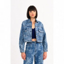 Chaquetas Mujer Chaqueta LILI SIDONIO Vaquera con Estampado