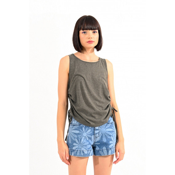 Camisetas Mujer Top LILI SIDONIO Cordón Khaki