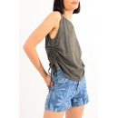 Camisetas Mujer Top LILI SIDONIO Cordón Khaki