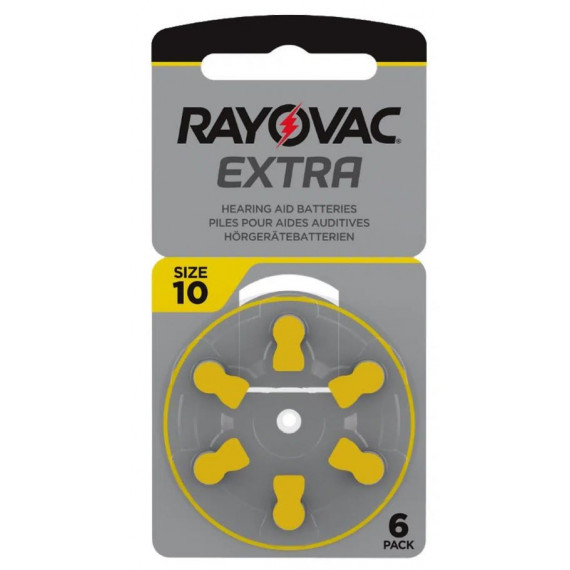 Pila RAYOVAC 10 para Audífonos Pack de 6