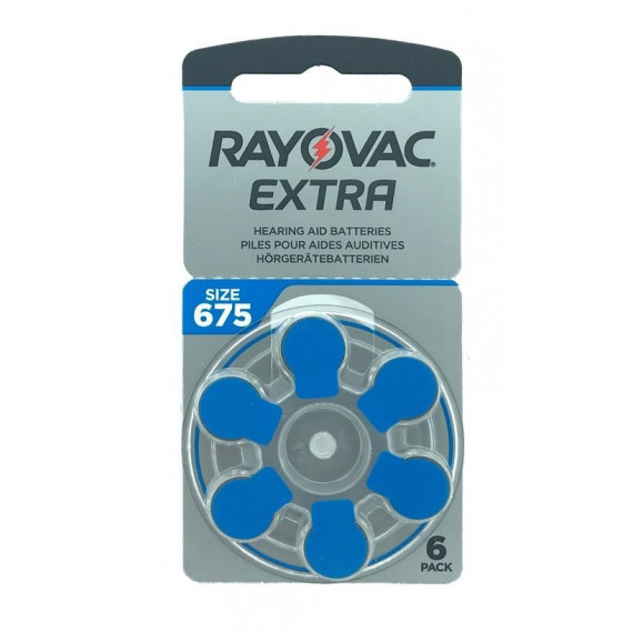 Pila RAYOVAC 675 para Audífonos Pack de 6
