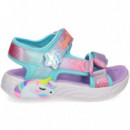 Sandalia+luces Unicornio Cielo/rosa  SKECHERS