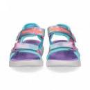 Sandalia+luces Unicornio Cielo/rosa  SKECHERS