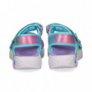 Sandalia+luces Unicornio Cielo/rosa  SKECHERS