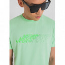 Camiseta Regular Fit de Algodón con Logotipo Estampado Frontal de ANTONY MORATO