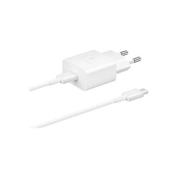 SAMSUNG Cargador Red Usb-c 15W Pd Blanco + Cable Datos Tipo C  EP-T1510XWEGEU