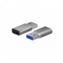 AISENS Adaptador USB 3.2 GEN2 Usb-c Hembra a Usb-a Macho A108-0677 Gris