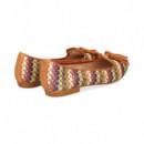 Bailarina Popo Rafia Multi Cuero  MIUXA