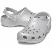 Zuecos Unisex Classic Glitter U de CROCS