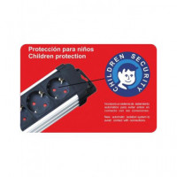 SILVER Regleta de 8 Tomas Schuko Con Interruptor Negra 1.5Mtrs 49648