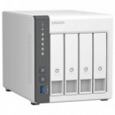 QNAP Nas de 4 Bahia TS-433-4G Crea una Nube Privada Personal y un Centro Multimedia Doméstico con una Npu Integrada para Potenc