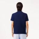 Polos Polo de Hombre LACOSTE Regular Fit en Algodón Stretch Ecológico Azul Marino