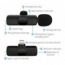 TYMINE Micrófono Lavalier Inalámbrico Recargable con Conexión Lightning 2.4GHZ