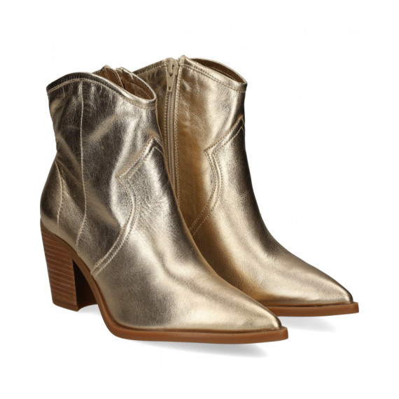 Botin Cowboy Metalizado Platino  UNISA