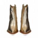 Botin Cowboy Metalizado Platino  UNISA