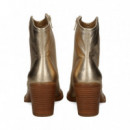 Botin Cowboy Metalizado Platino  UNISA