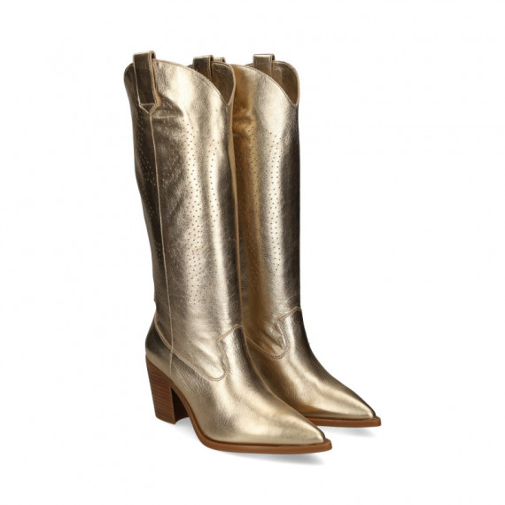 Bota Cowboy Metalizada Platino  UNISA