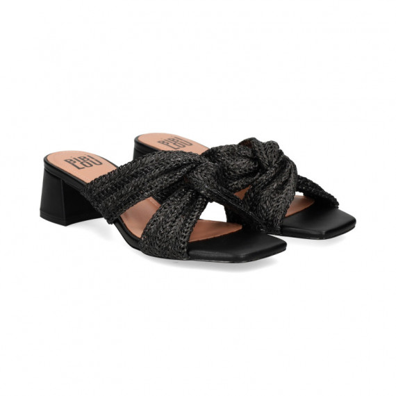 Pala Cruzada Trenzada Negro  BIBI LOU