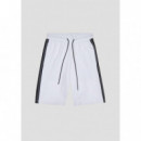 Shorts de Corte Regular en Mezcla de Algodón y Poliéster Sostenible de ANTONY MORATO