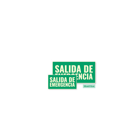 Cartel PVC Salida Emergencia 21X30