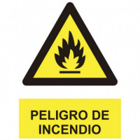 Cartel Pe Peligro de Incendio 40X30