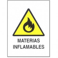 Cartel Pe Peligro Materiales Inflamables 40X30