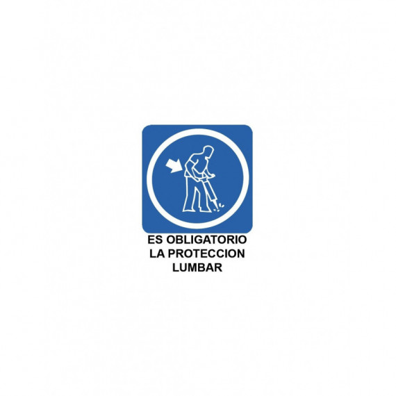 Cartel PVC Uso Obligatorio de Proteccion Lumbar 40X30