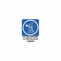 Cartel PVC Uso Obligatorio de Proteccion Lumbar 40X30