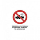 Cartel PVC Prohibido Manipular Valvula 40X30