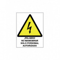 Cartel PVC Peligro No Maniobrar 40X30