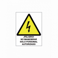 Cartel PVC Peligro No Maniobrar 40X30