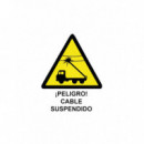 Cartel PVC Peligro Cable Suspendido 40X30 Referencia 0384