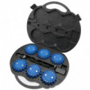 Maletin 6 Uds Baliza Naranja Led Poweflare con Cargador Referencia 1029