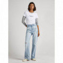 PEPE JEANS Camiseta New Virginia Blanca PL505202-800