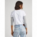 PEPE JEANS Camiseta New Virginia Blanca PL505202-800