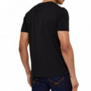 Camiseta U.S Polo ASSN negra logo bordado blanco