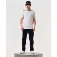 Polos Polo WEEKEND OFFENDER Costa Mid Check Collar White