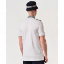 Polos Polo WEEKEND OFFENDER Costa Mid Check Collar White