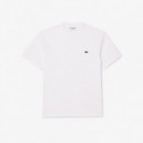 Camiseta de Corte Clásico de Punto de Algodón  LACOSTE