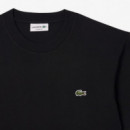 Camiseta LACOSTE Negra de Corte Regular de Algodón