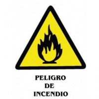 Adhesivo Peligro de Incendio 11X15