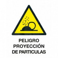 Adhesivo Riesgo de Proyeccion de Particulas 11X15