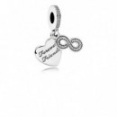 PANDORA Joyas de Amistad Joyería Charm Colgante Forever Friends 791948CZ