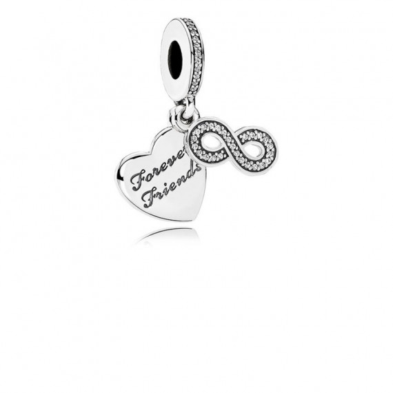 PANDORA Joyas de Amistad Joyería Charm Colgante Forever Friends 791948CZ